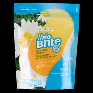 Ecosense MelaBrite + Oxi Color-Safe Whitener Whitening Pods 20 loads -Mela Brite